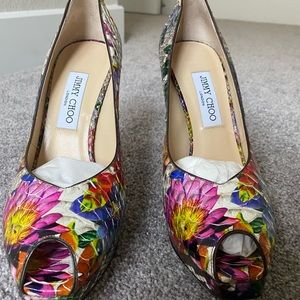 BRAND NEW Jimmy Choo Vintage Python Lola Mutlicolor Platform
